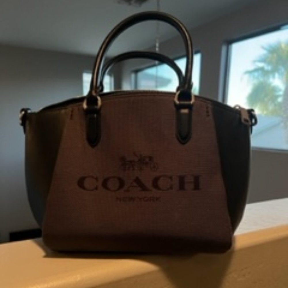 COACH Horse and Carriage Jacquard Elise Satchel